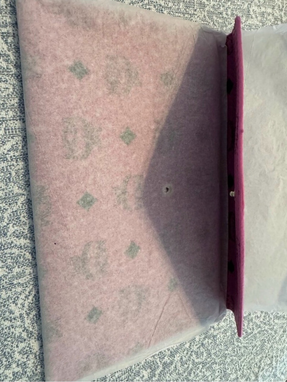 NIB MCM Pink Visetos Monogram Envelope Clutch Pouch VIP Gift - Picture 6 of 12